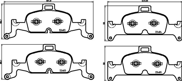 A.B.S. P 85 164 BREMBO Bremsbelagsatz, Scheibenbremse